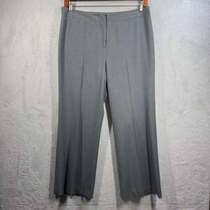 Talbots Heritage Wide Leg Dress Pants Women's 14P Gray Career Mature Modern